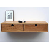 ONIJA Solid sheesham Wood Floating Study Table with 2 Drawers for Students Laptop Office Desk Workstation Writing Tables for Study Room Home Wooden Furniture for Study Room